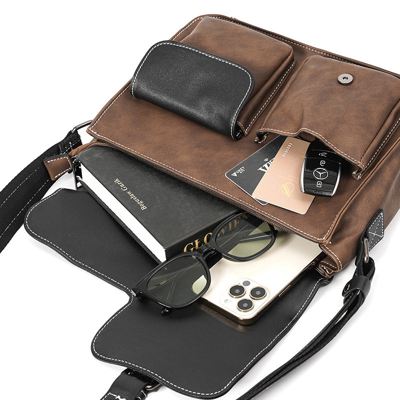 MenBasics™ Herren Leder Retro Casual Tasche