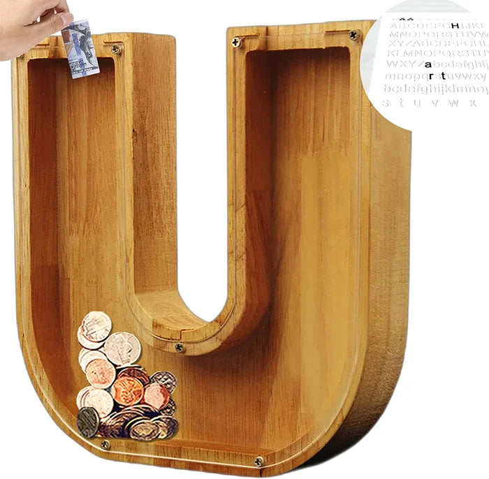 CoinDen™ Buchstabenförmiges Sparschwein für Kinder