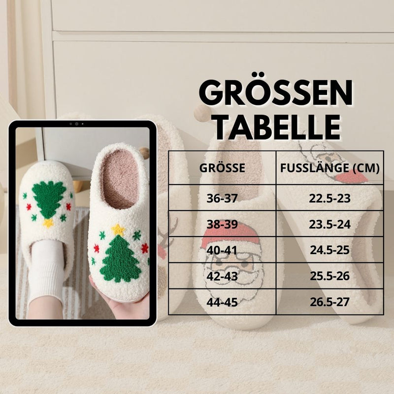 CozySole™ Warme Fleece-Weihnachtspantoffeln