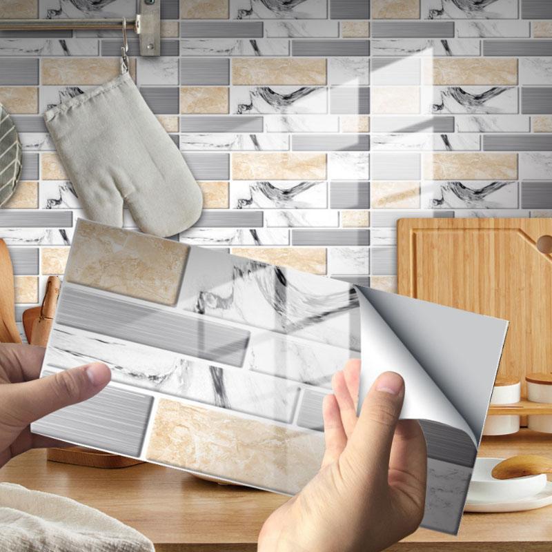 HomeDesign™ Wasserdichte selbstklebende 3D-Fliesen-Wandsticker
