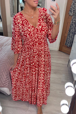 Adele™ Sommerkleid mit V-Ausschnitt