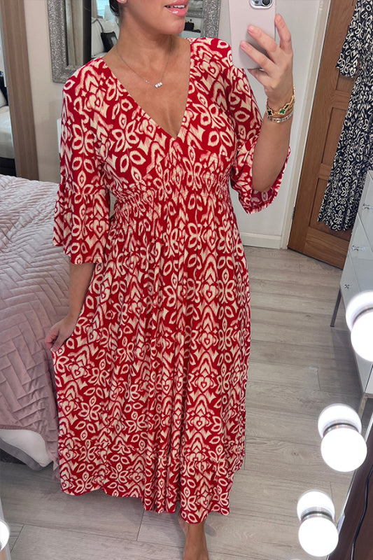 Adele™ Sommerkleid mit V-Ausschnitt