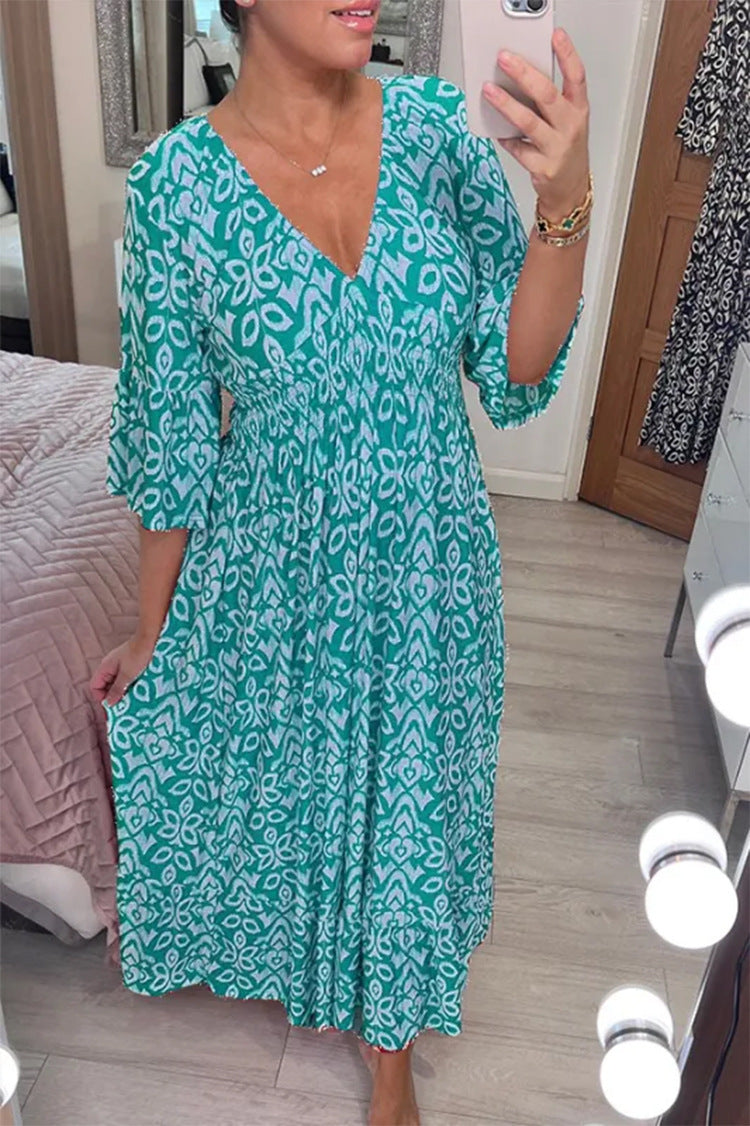 Adele™ Sommerkleid mit V-Ausschnitt
