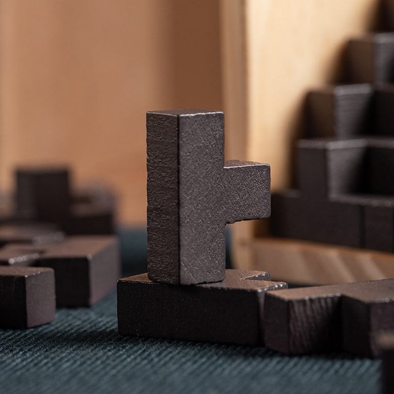 FunPuzzle™ 3D-Holz-Tetris-Würfelpuzzle!