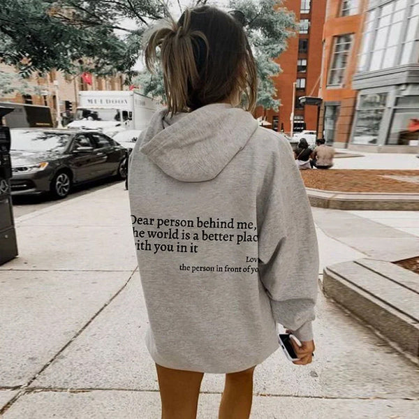 CleverHoodie™ Kapuzenpullover "Dear Person Behind Me“.
