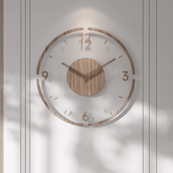 WoodAura™ – Elegante große Wanduhr aus Naturholz