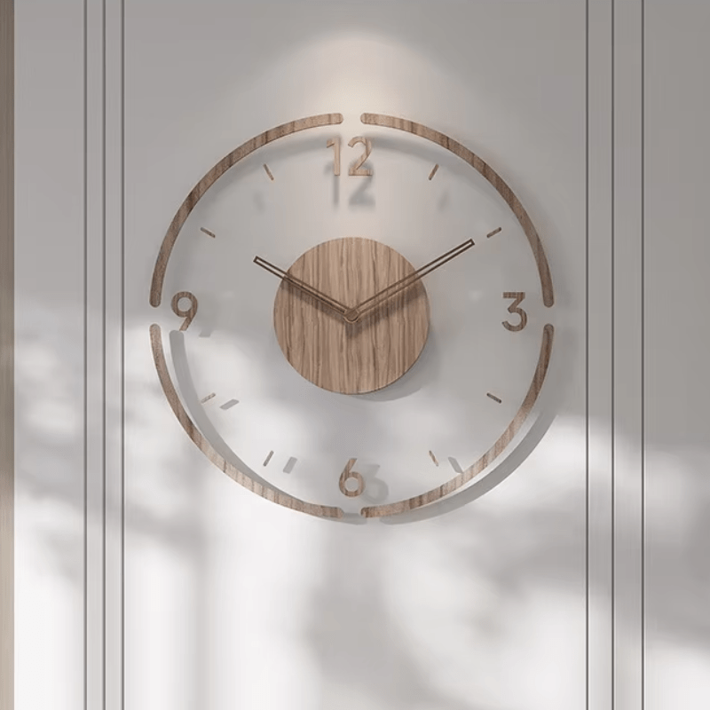 WoodAura™ – Elegante große Wanduhr aus Naturholz