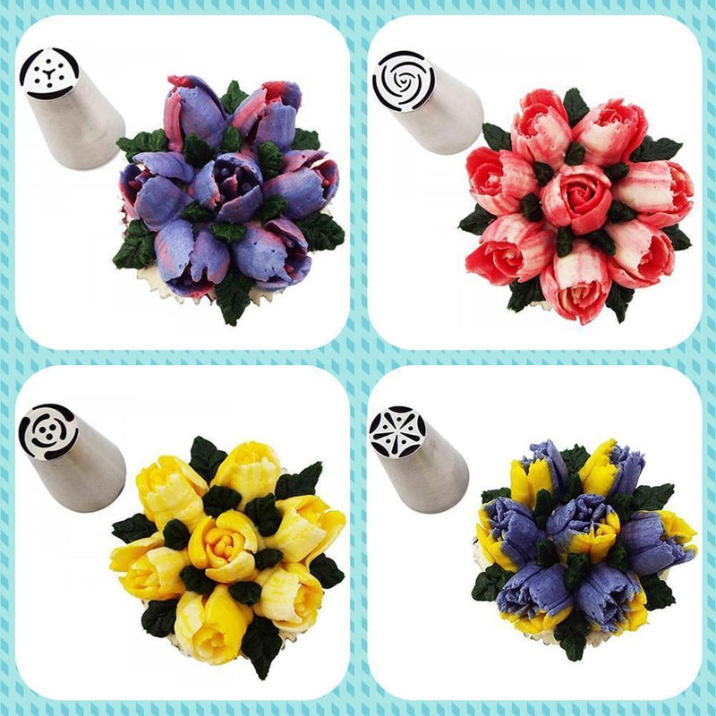 PastryCake™-Edelstahl-Piping-Düse (13 Design-Satz)