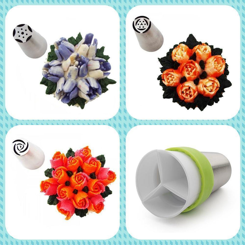 PastryCake™-Edelstahl-Piping-Düse (13 Design-Satz)