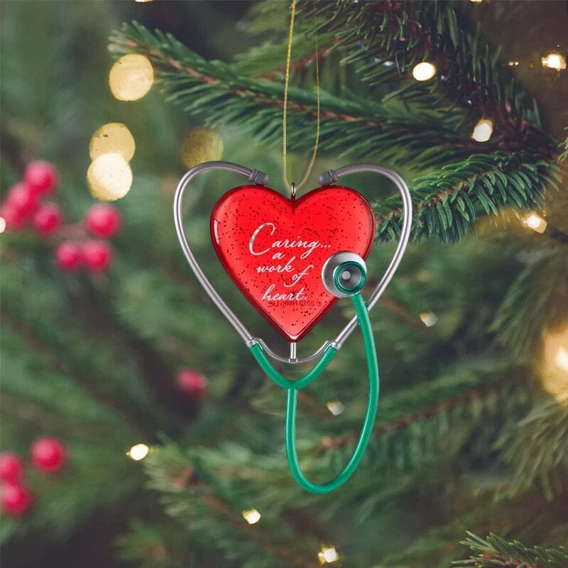 HeartyDecor™ Weihnachtsbaum Acryl Herz Stethoskop Dekor (1+1 GRATIS!)