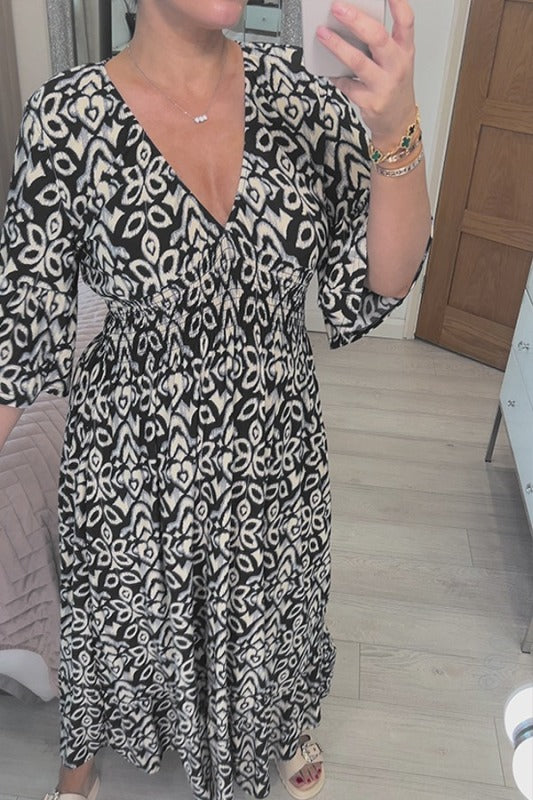 Adele™ Sommerkleid mit V-Ausschnitt