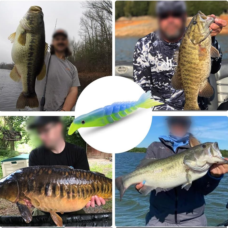 FreshCatch™ 3m Soft Fishing Bass Köder (4+3GRATIS!)