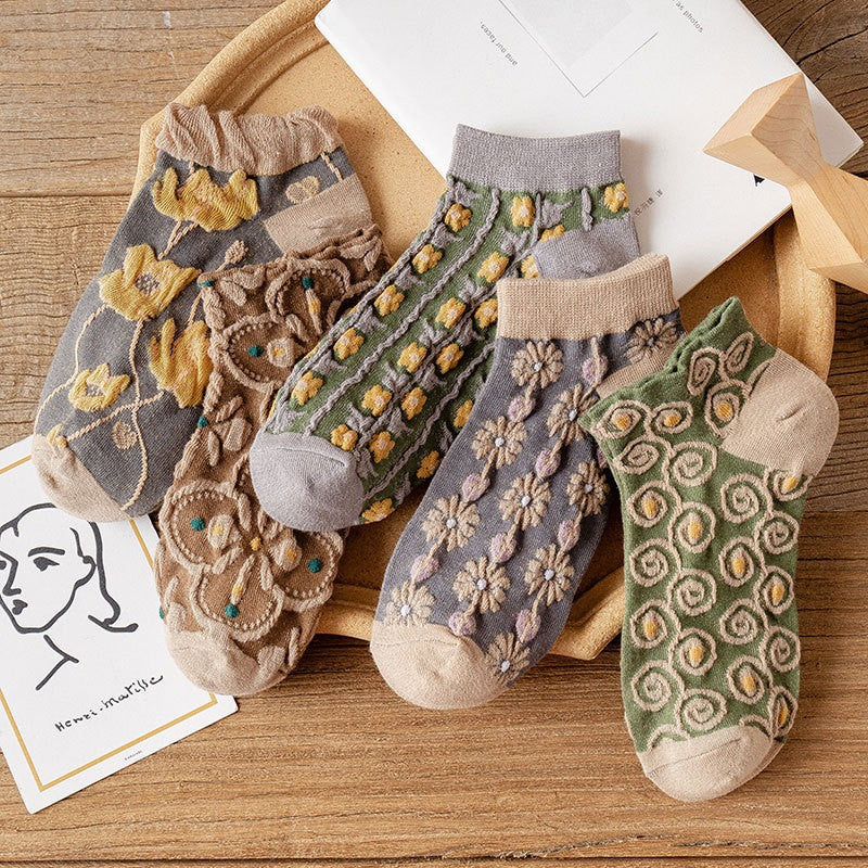 RetroSocks™ Vintage bestickte gestrickte Socken