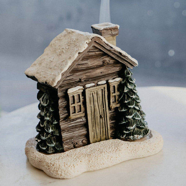 SnowyHaven™ Snowy Cabin Räucherkegelbrenner