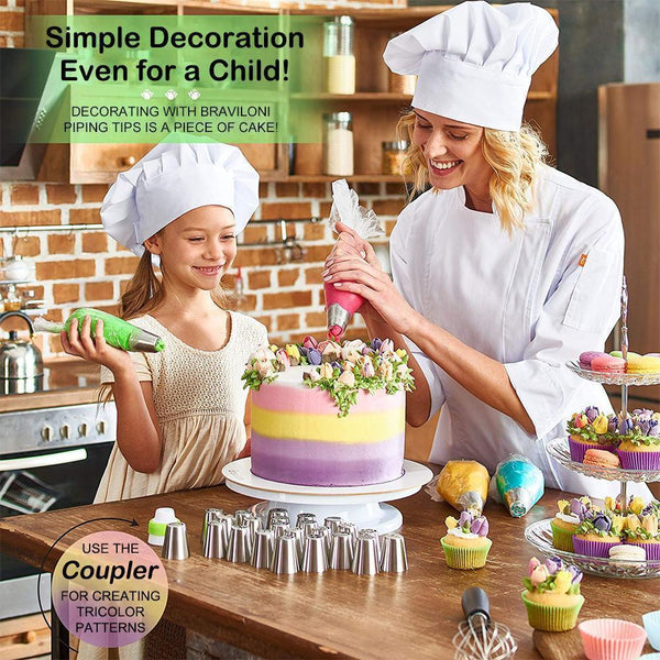 PastryCake™-Edelstahl-Piping-Düse (13 Design-Satz)