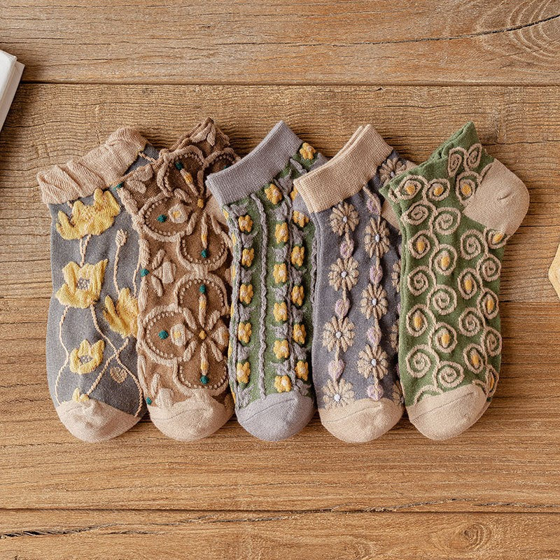RetroSocks™ Vintage bestickte gestrickte Socken