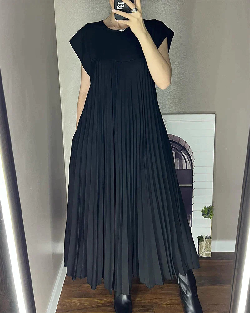 Sabrina™ Ärmelloses, Plissiertes Langes Kleid