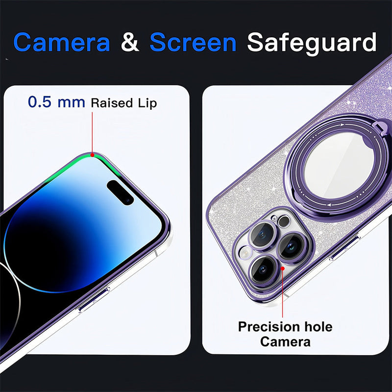 GlitzPhone™ Galvanisierte magnetische Handyhülle mit Ständer