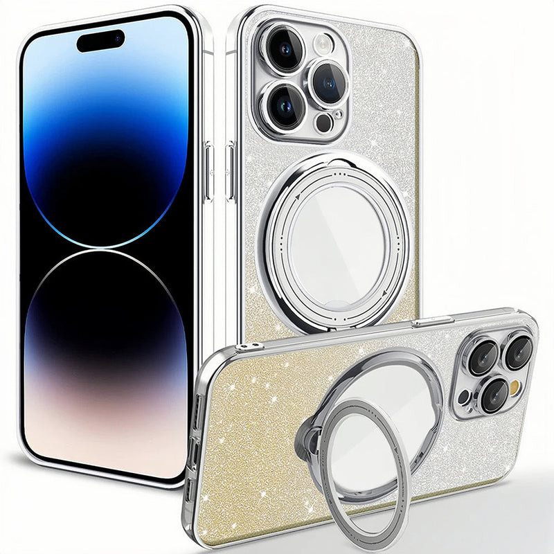 GlitzPhone™ Galvanisierte magnetische Handyhülle mit Ständer