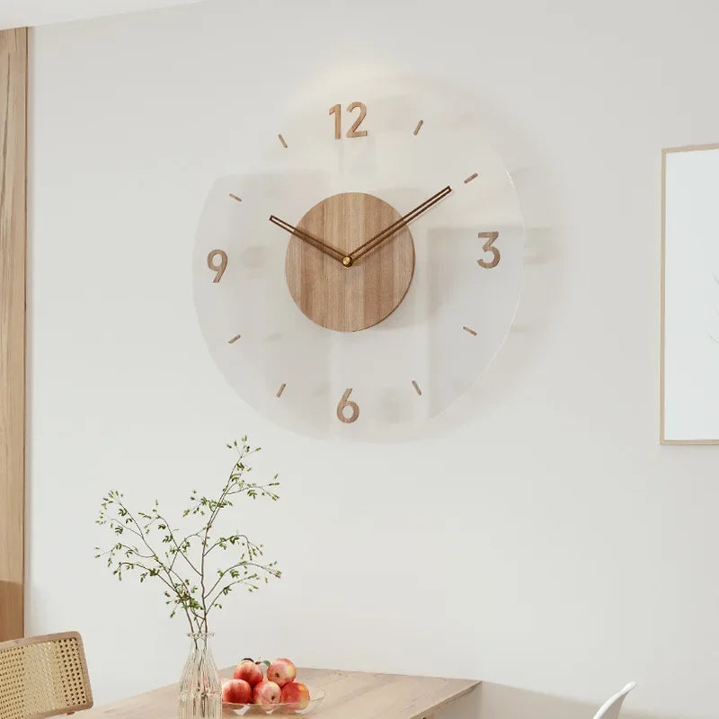 WoodAura™ – Elegante große Wanduhr aus Naturholz