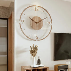 WoodAura™ – Elegante große Wanduhr aus Naturholz
