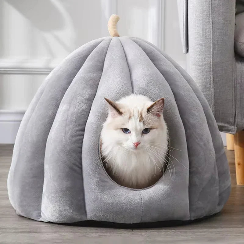CozyPaws™ – Warmes geschlossenes Katzenbett für kalte Tage