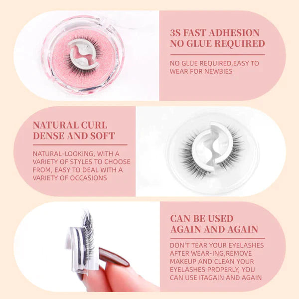 LashChic™ Wiederverwendbare Selbstklebende Wimpern (1+1 GRATIS!)