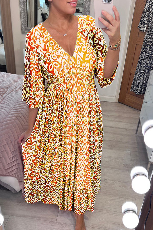 Adele™ Sommerkleid mit V-Ausschnitt