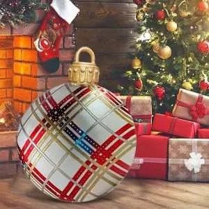 GiantDecor™ 60cm aufblasbare Weihnachtskugel Dekor