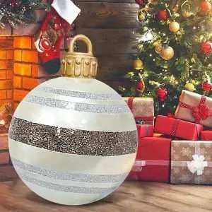GiantDecor™ 60cm aufblasbare Weihnachtskugel Dekor