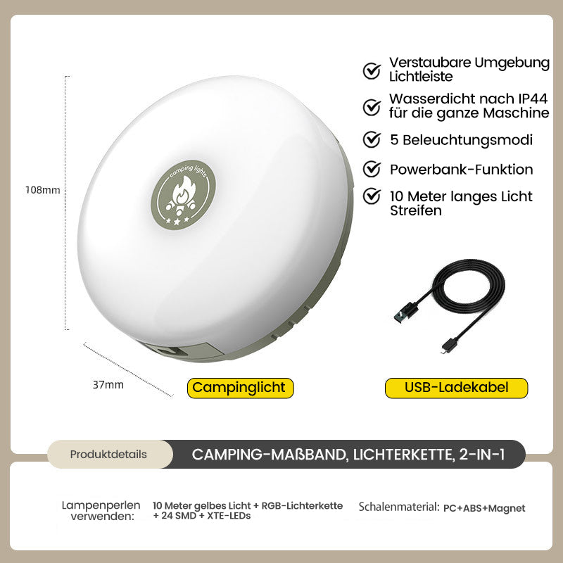 LumiLight™ Einfach aufrollbares, wasserdichtes LED-Licht