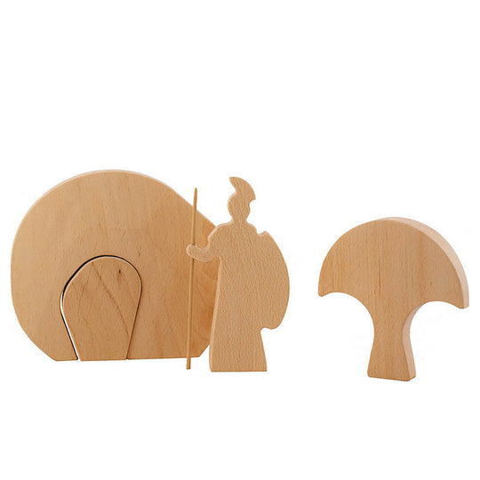 Osterszene aus Holz