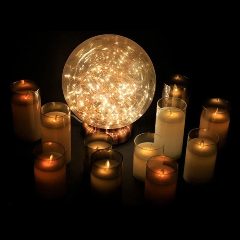 SerenityGlow™ Flammenlose Kerze (Satz von 3)