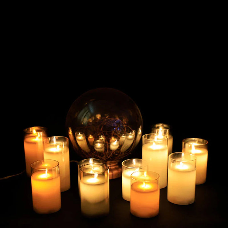 SerenityGlow™ Flammenlose Kerze (Satz von 3)