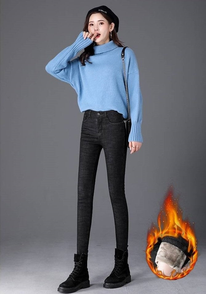 Winterliche Fleece Jeggings