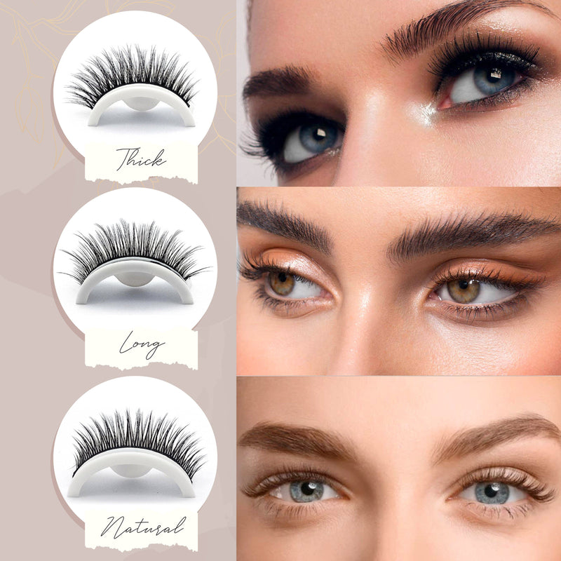 Wiederverwendbare selbstklebende Wimpern (1+1 KOSTENLOS)