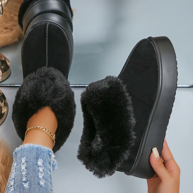 PlushHaven™ Warme Winterstiefel mit Plateau