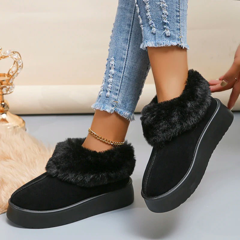 PlushHaven™ Warme Winterstiefel mit Plateau