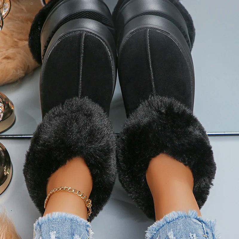 PlushHaven™ Warme Winterstiefel mit Plateau