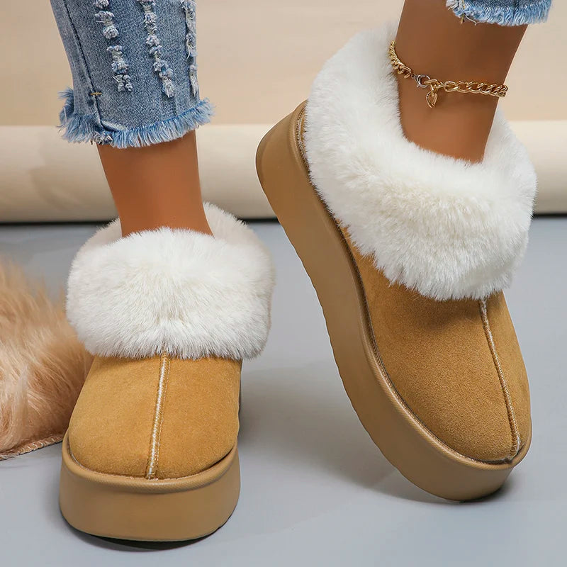 PlushHaven™ Warme Winterstiefel mit Plateau