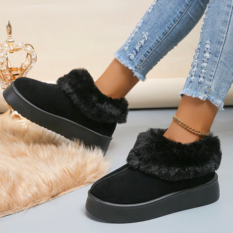 PlushHaven™ Warme Winterstiefel mit Plateau