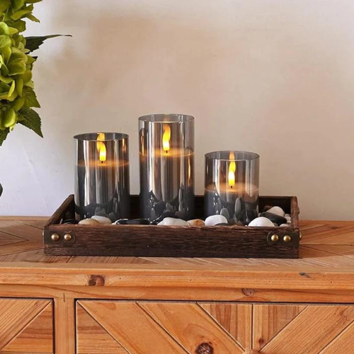 SerenityGlow™ Flammenlose Kerze (Satz von 3)