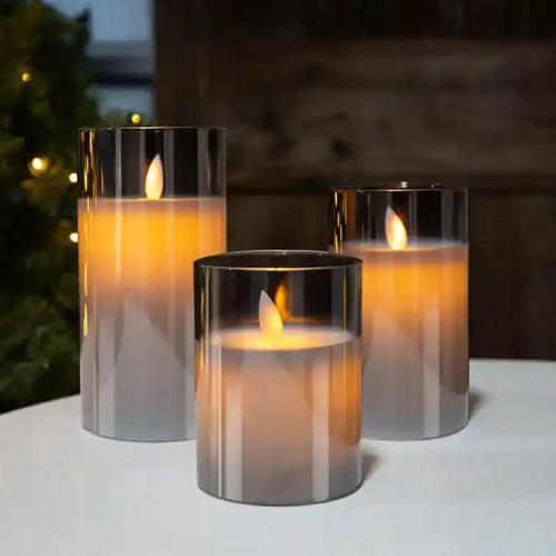SerenityGlow™ Flammenlose Kerze (Satz von 3)