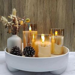 SerenityGlow™ Flammenlose Kerze (Satz von 3)