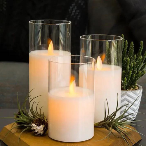 SerenityGlow™ Flammenlose Kerze (Satz von 3)