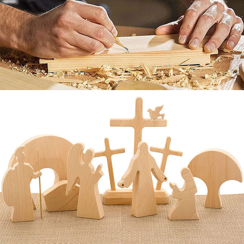 Osterszene aus Holz