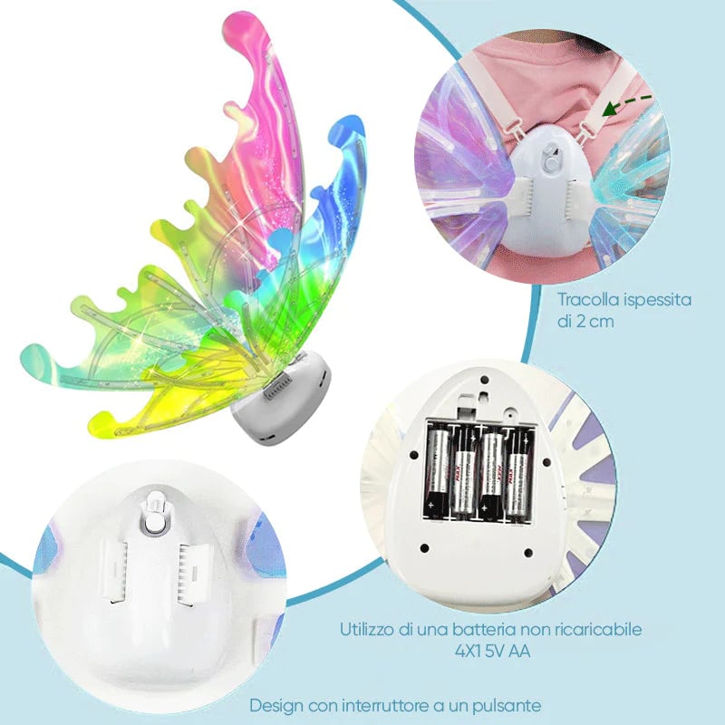 Tune Wings™ Schmetterlingsflügel mit Musikbeleuchtung