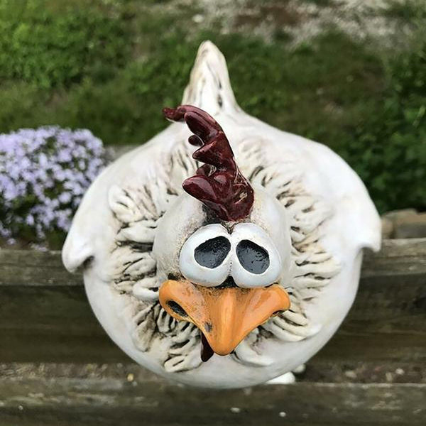 Funny Chicken - Gartenzaun-Dekor