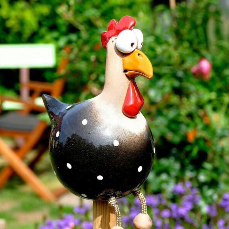 Keramik Huhn Garten Dekor