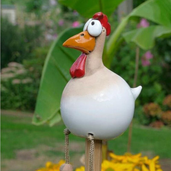 Keramik Huhn Garten Dekor